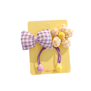 儿童皮筋不伤发韩国新款双头扣女童发饰头绳扎丸子头马尾神器发圈