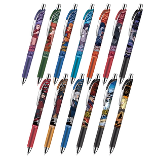 卡游正版火影忍者联名按动式中性笔签字笔黑色水性笔考试学生专用