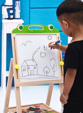 画板家用儿童磁性写字板幼宝宝涂鸦可擦支架式教学双面升降小黑板