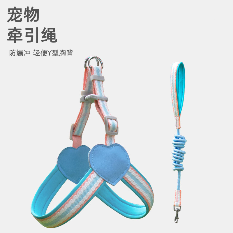 宠物胸背带Y型防爆冲遛狗绳