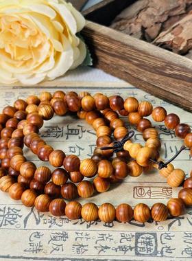 YB太行崖柏千年陈化料0.8/108颗念珠高密红油男女款