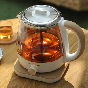 鸣盏煮茶器家用小型办公室电热烧茶壶养身黑茶网红蒸汽玻璃煮茶壶