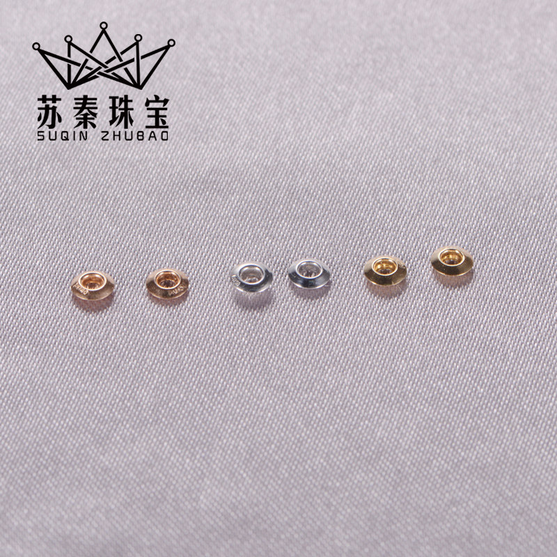 18k金贴片路路通隔片转运珠图片