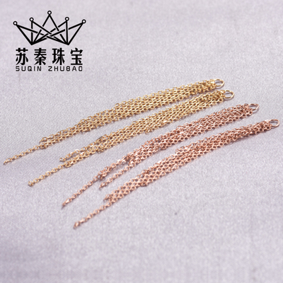 18k金万能耳线耳环钻石珍珠耳饰