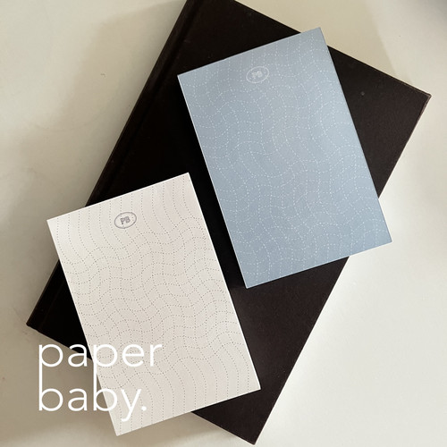 paperbaby 极简风波浪线格A7便签 手帐内页