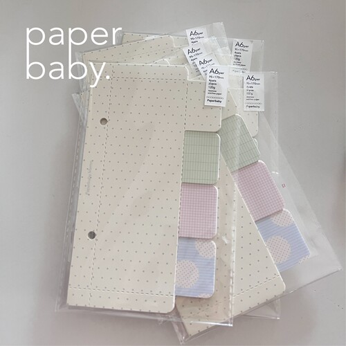 paperbaby 市集限定小食量包 原创设计阶梯A6per内页两孔活页替芯