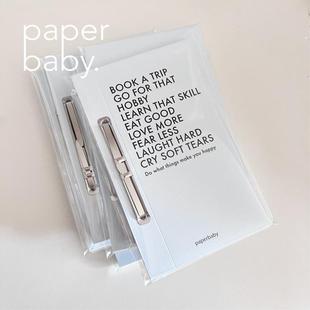 paperbaby 新品 3色 两孔可拆卸法文 6mm横格 白纸 活页本