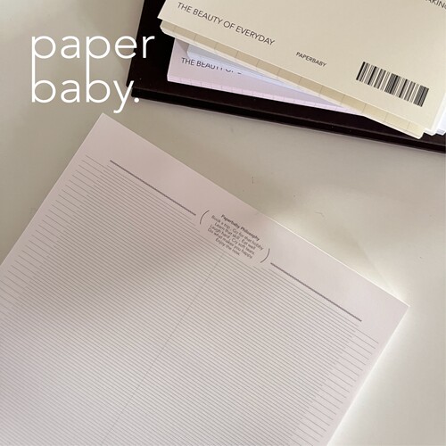 paperbaby 哲言极简信件风A4法文格拍纸本