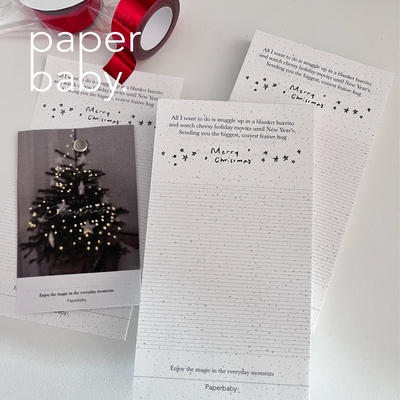 paperbaby 圣诞限定特别版 MerryChristmas手绘星星点点泼墨便签