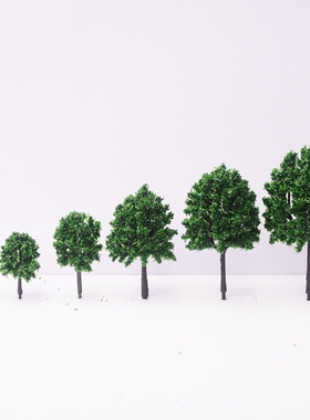 建筑沙盘造景小树微景观场景树迷你手工成品仿真树塑胶模型行道树