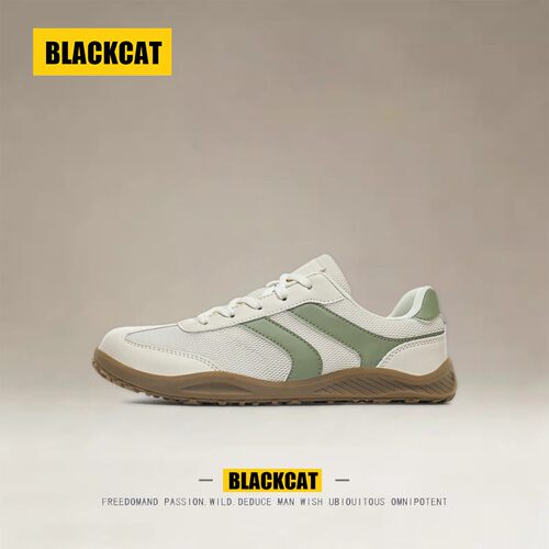 美国BLACKCAT德训鞋男款2026新款网面透气休闲赛车板鞋男士阿甘鞋