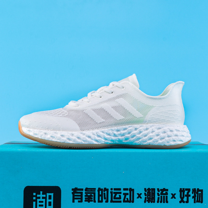 夏季透气冰丝网情侣运动鞋男女超轻爆米花跑步鞋健身旅游舒适潮鞋