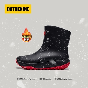 【雨天百搭】2025冬季中筒雨鞋男款防水防滑加绒加厚轻便户外雨靴