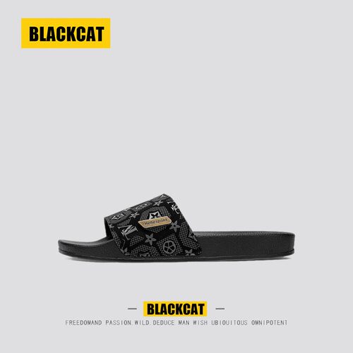 美国BLACKCAT男士拖鞋高端夏季2026新款沙滩凉鞋男款防滑一字凉拖