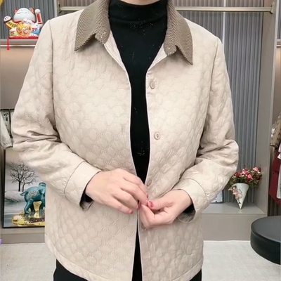 妈妈外套短款开衫上衣女宽松风衣