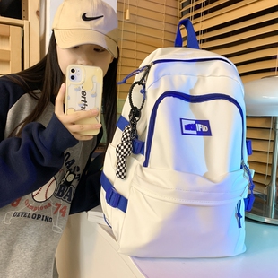 日系书包女ins风简约中学生初中生大学生背包女双肩包2025年新款