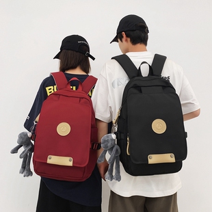 书包男简约女大学生可放电脑时尚休闲百搭旅行背包上课通勤双肩包