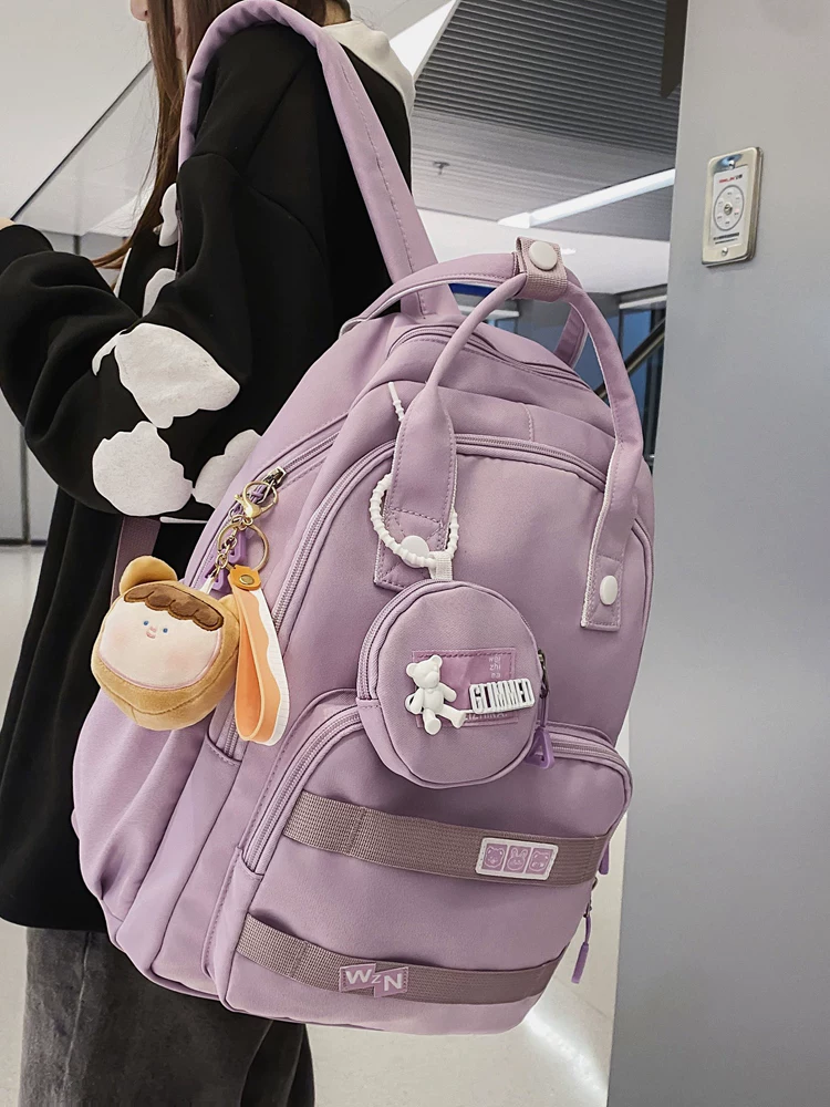 Рюкзак, универсальная сумка через плечо бренда, для средней школы, коллекция 2023 года