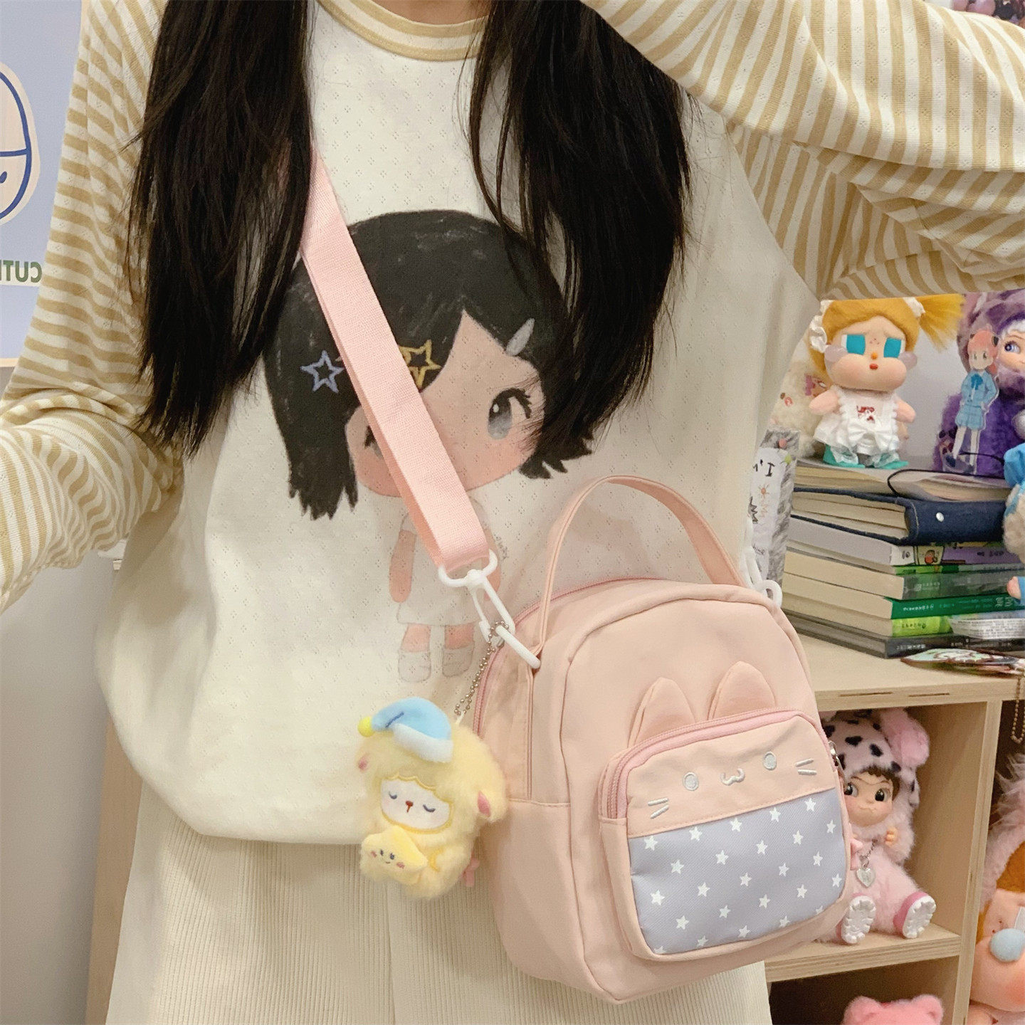 斜挎包女百搭ins少日系可