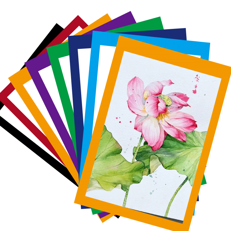 彩色边框卡纸圆形卡纸绘画