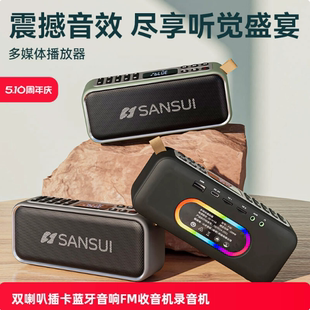 露营户外聚会蓝牙音响立体声环绕重低音无损音质长续航插卡U盘