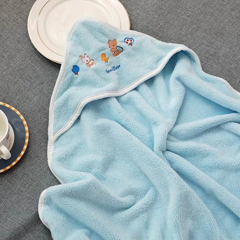 90*90婴儿浴巾带帽斗篷浴袍宝宝新生浴巾冬款珊瑚绒洗澡毛巾包裹,婴童用品,浴袍,淘宝优惠券,粉丝福利购,淘宝优惠卷