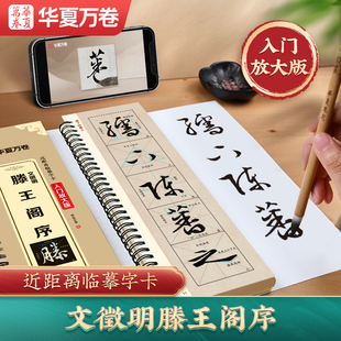 文徵明行书滕王阁序近距离临摹字卡入门放大版 文徵明小楷琴赋字帖临摹临帖高清放大碑帖行草初学者入门成人华夏万卷书法毛笔字帖