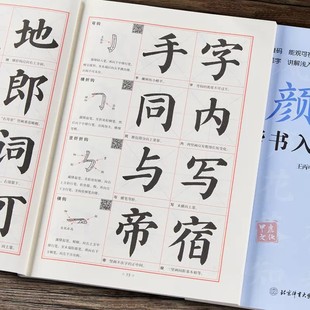 颜真卿楷书基础规范字帖 正版 王丙申 附视频讲解 初学者入门小学生成人练字自学入门临摹范本毛笔字帖临摹软笔 颜体楷书入门教程
