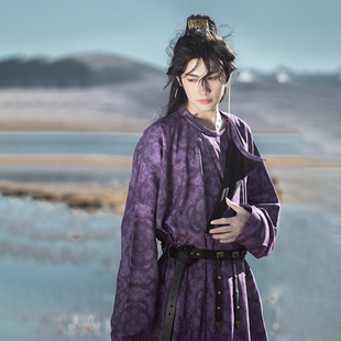花朝记｜关山月｜春秋冬传统汉服男｜唐风纹样｜唐制圆领袍蹀躞带