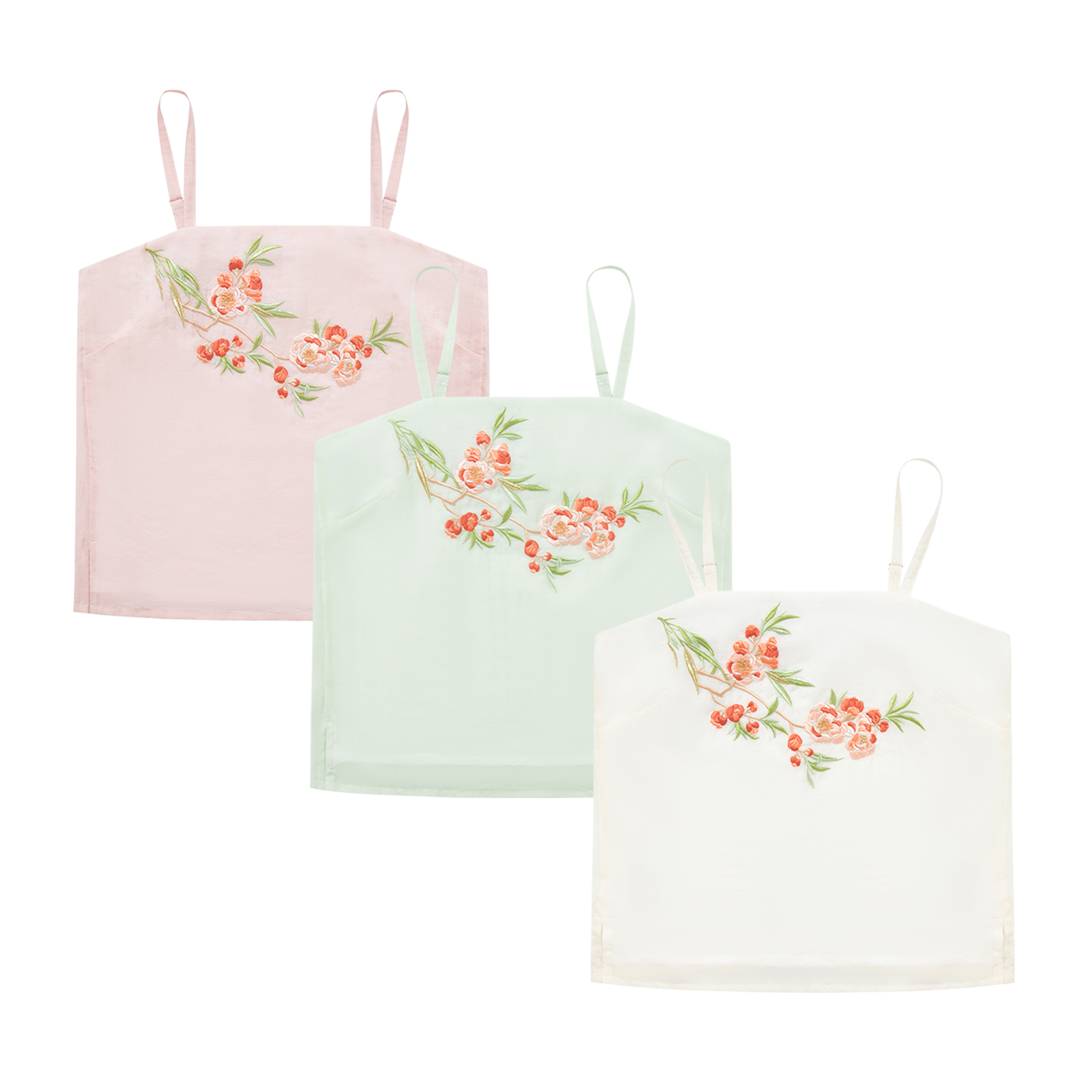 花朝记｜桃花词｜汉服内搭吊带桃花绣花人棉百搭传统多色纯色基础,女装/女士精品,汉服上装,淘宝优惠券,粉丝福利购,淘宝优惠卷