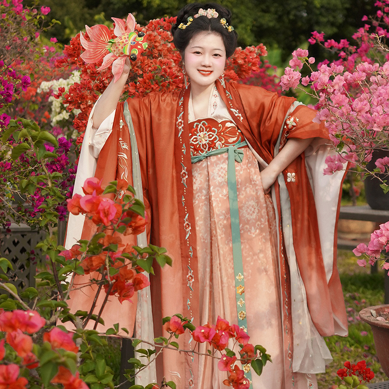 花朝记｜椒花颂声｜露华浓｜重工华丽｜唐制汉服大袖衫齐胸三裥裙 女装/女士精品 汉服半身裙 原图主图