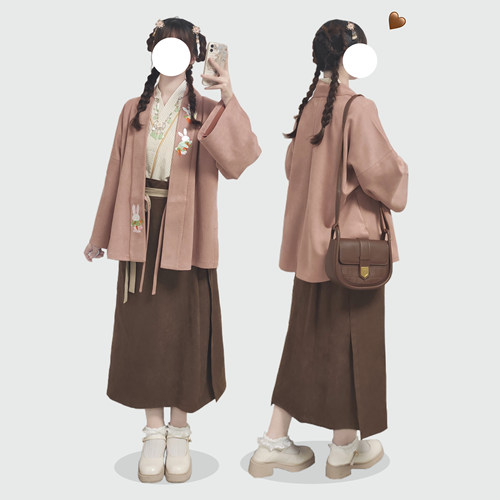 花朝记百搭格纹绣花精美