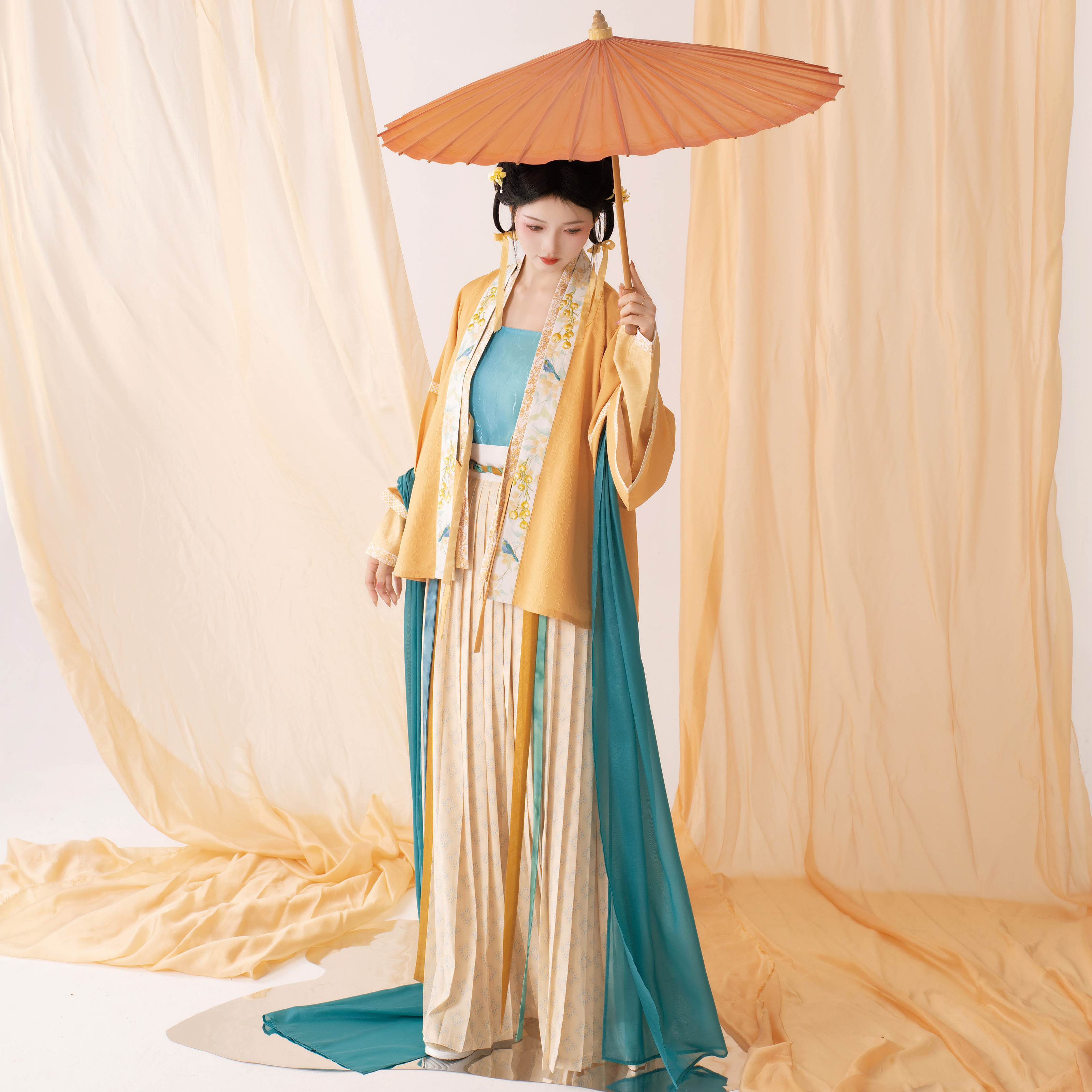 花朝记宋制飞机袖对襟衫绣花汉服