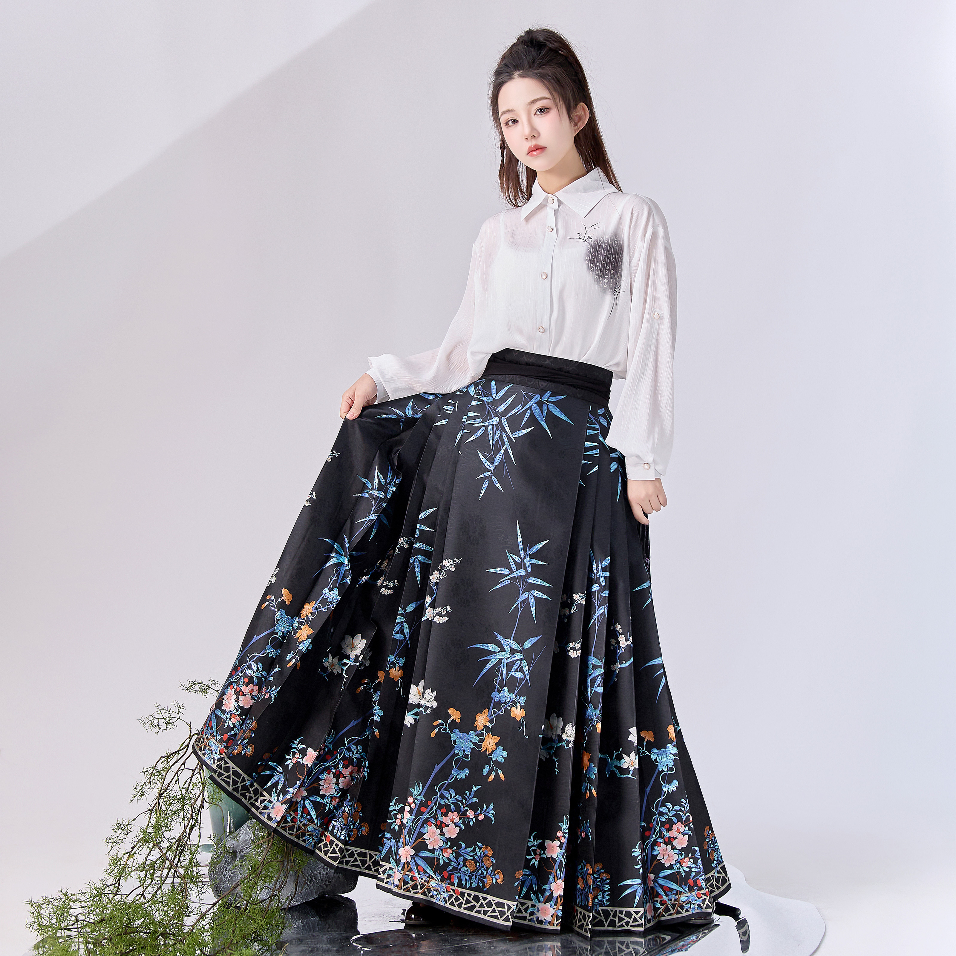 织金妆花工艺新中式汉服马面裙