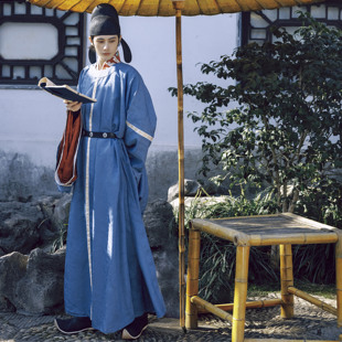 花朝记｜锦堂燕｜宋制汉服男装 印金定织绣花仿花罗 圆领袍交领长衫