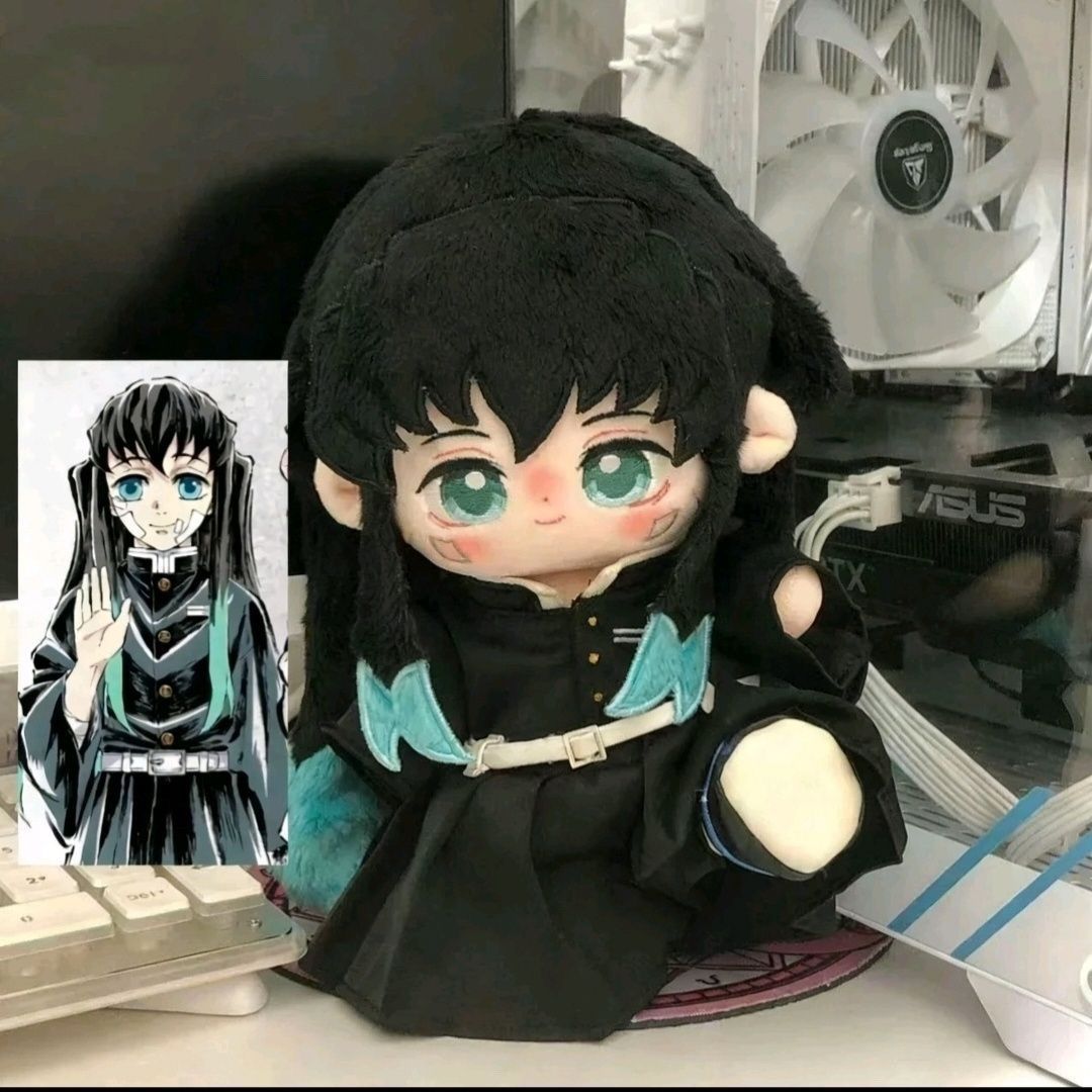 原创鬼灭之刃时透无一郎属性20cm棉花娃娃动漫周边换装玩偶礼物