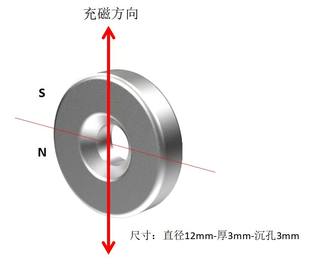 径向强磁编码器电机钕铁錋强磁环 性能圆环形高温磁钢 高耐温环磁