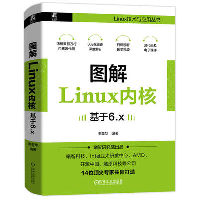 图解Linux内核（基于6.x） 姜亚华 基于新发布的Linux 6.x，包含前沿的技术和巨量的代码更新，涉及的复杂机制均配图表且提供下载