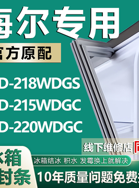 适用海尔BCD218WDGS 215WDGC 220WDGC冰箱密封条门胶条磁条皮条圈