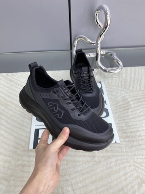 男鞋2026秋季新款网面透气休闲鞋厚底男士运动鞋