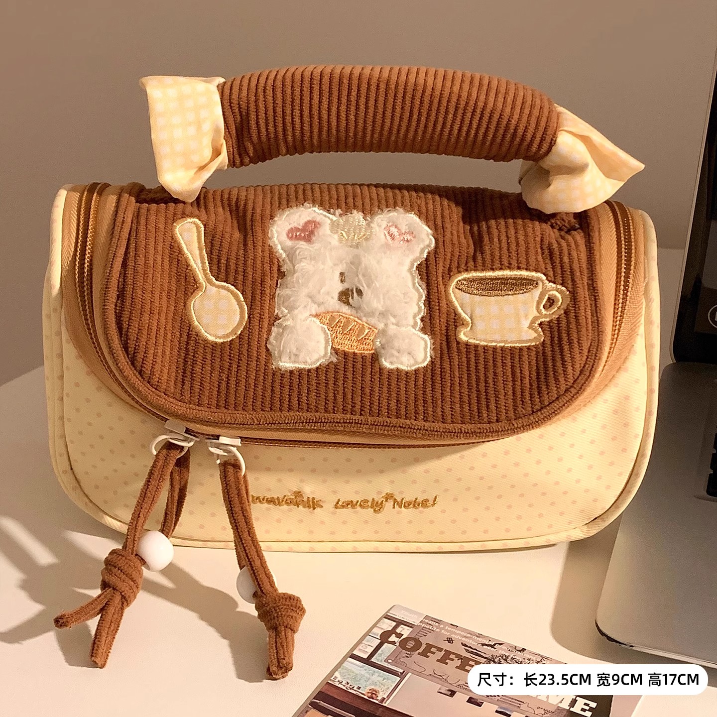 可爱创意手提插画笔袋高颜值