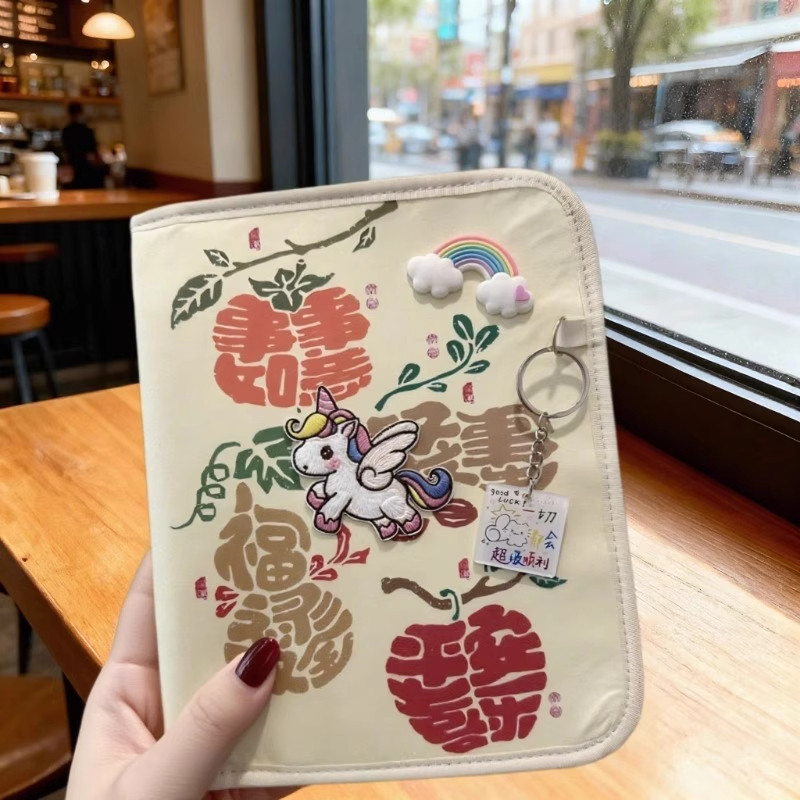 孕检拉链包便捷可折a5收纳册