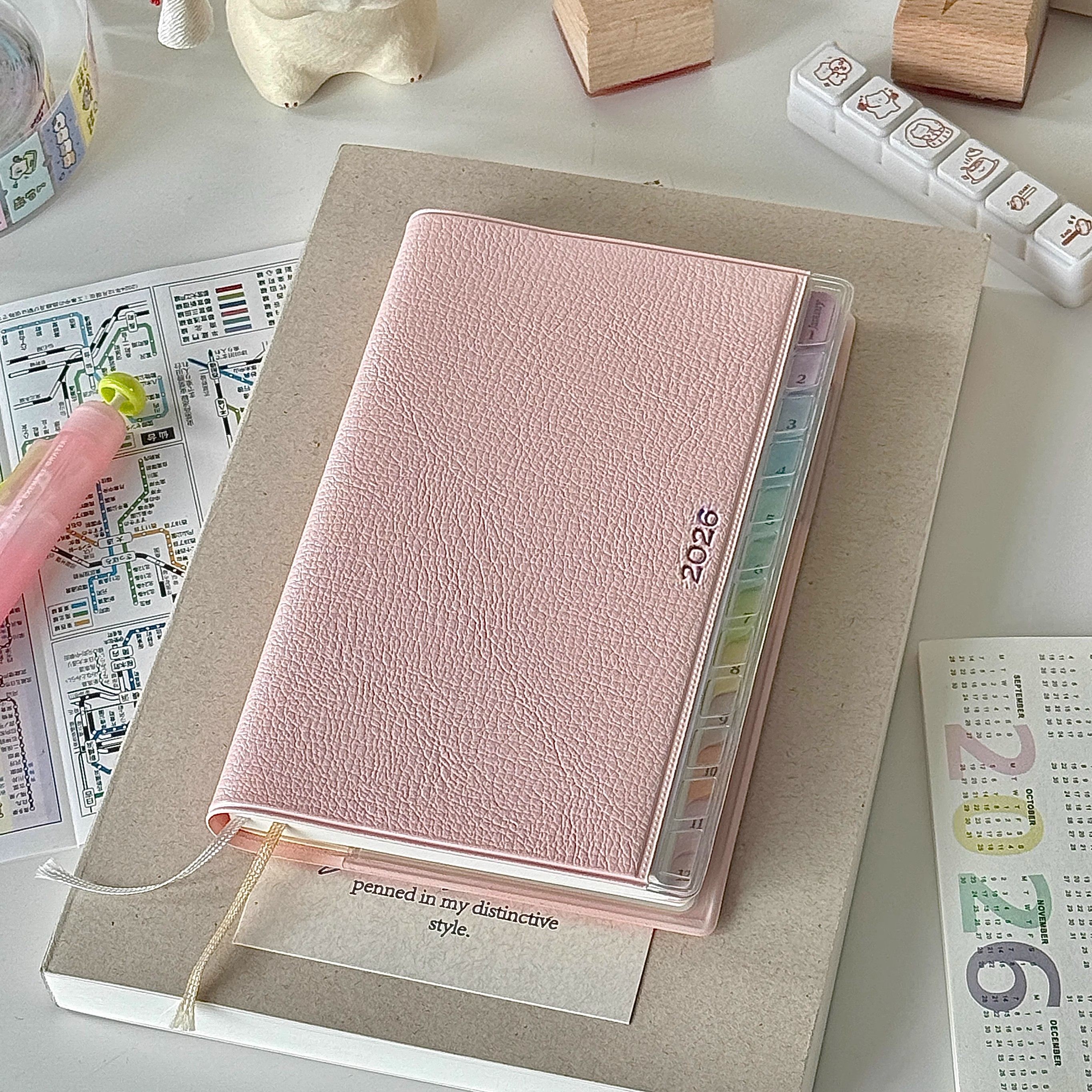 2026年彩虹索引皮质日程手帐本