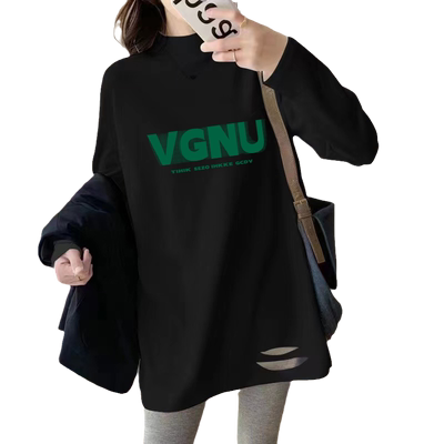 长袖t恤女宽松秋冬内搭加绒加厚