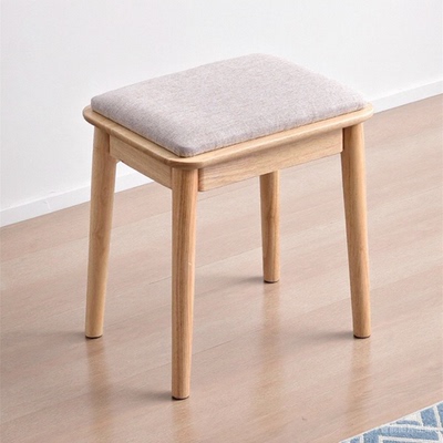 全实木软包梳妆凳餐凳茶凳