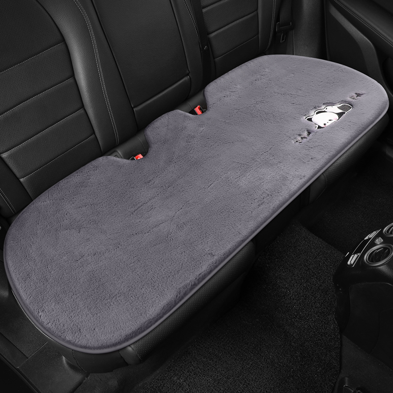 汽车坐垫冬季毛绒车座垫冬天保暖女士卡通座垫后排单片座椅车垫套