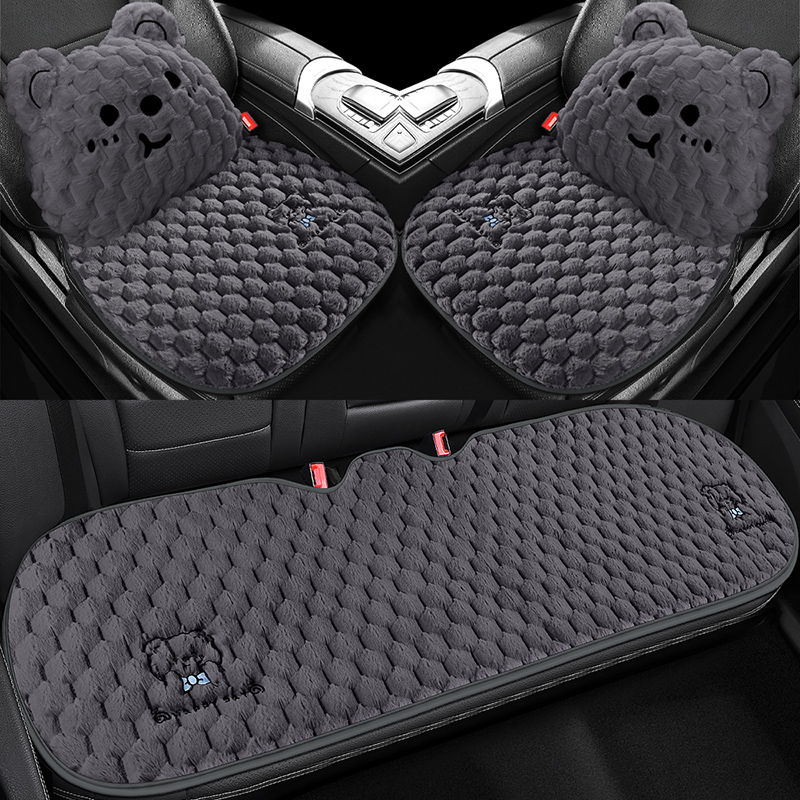 金耳朵毛绒冬季汽车坐垫