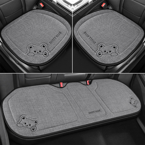 2025新款汽车坐垫四季通用亚麻座椅套座垫夏季车垫透气座椅垫座套