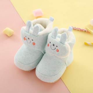 促销新生婴儿鞋袜秋冬季不掉3-6-8-9个月学步软底加绒0-1岁宝宝棉