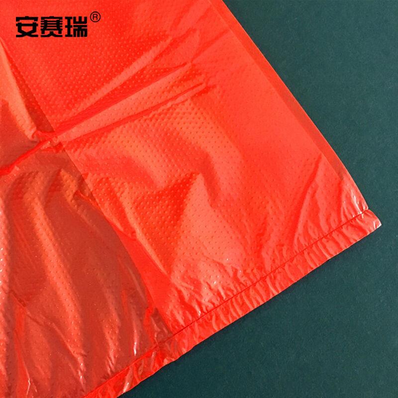 新安赛瑞红色背心塑料袋（约450个装）方便袋超市购物打包袋透品